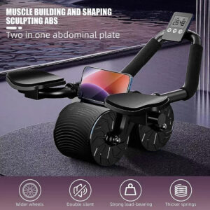 Abdominal Wheel Automatic Rebound Elbow Support Anti-Slip Fitness AB Roller
